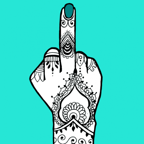 fuck off henna illustration