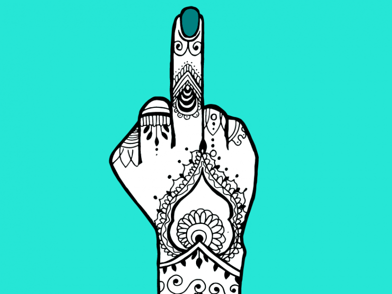 fuck off henna illustration