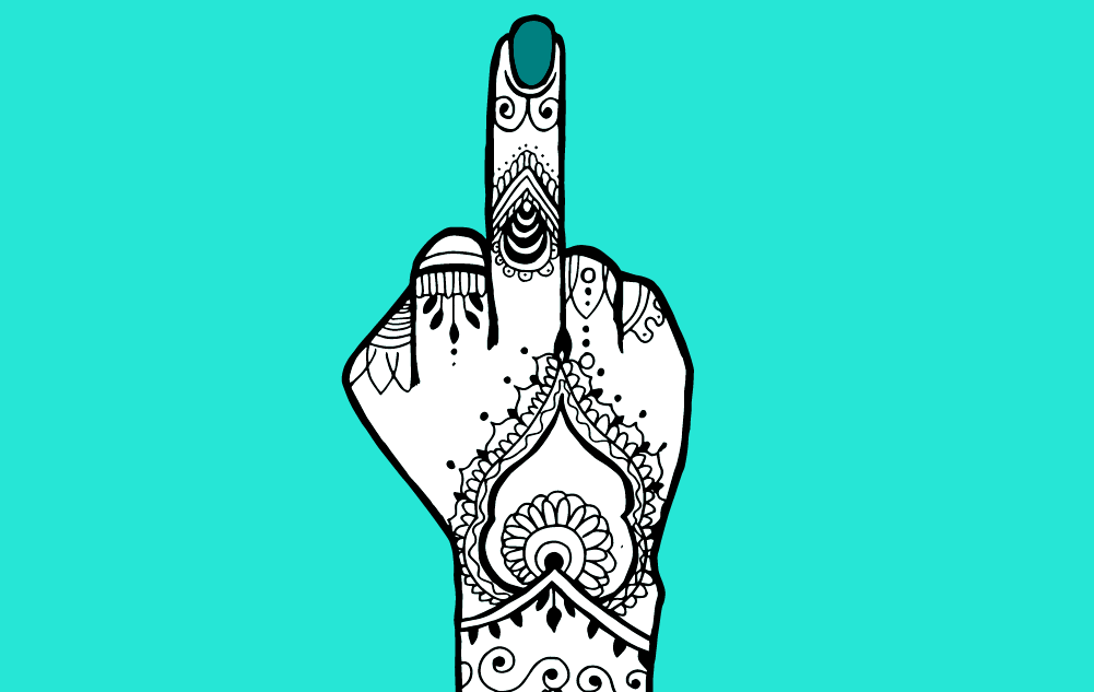 fuck off henna illustration