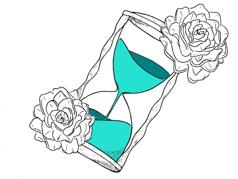 clock ticking illustration